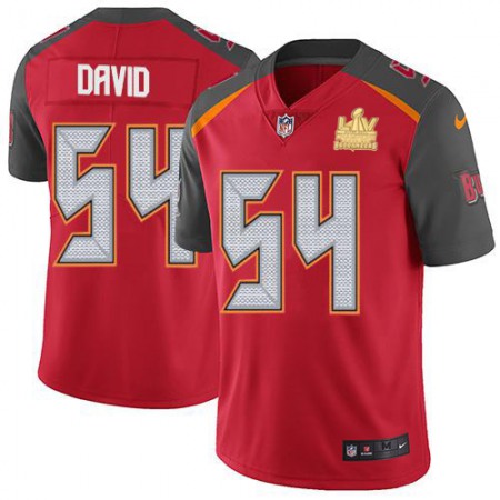 Nike Buccaneers #54 Lavonte David Red Team Color Youth Super Bowl LV Champions Stitched NFL Vapor Untouchable Limited Jersey