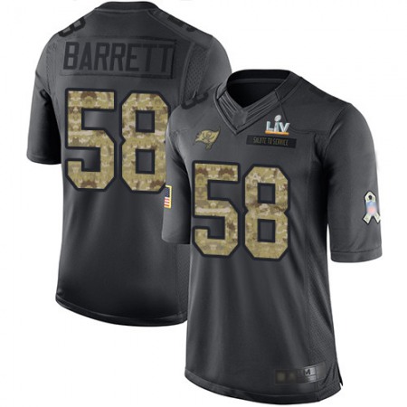 Nike Buccaneers #58 Shaquil Barrett Black Youth Super Bowl LV Bound Stitched NFL Limited 2016 Salute to Service Jersey