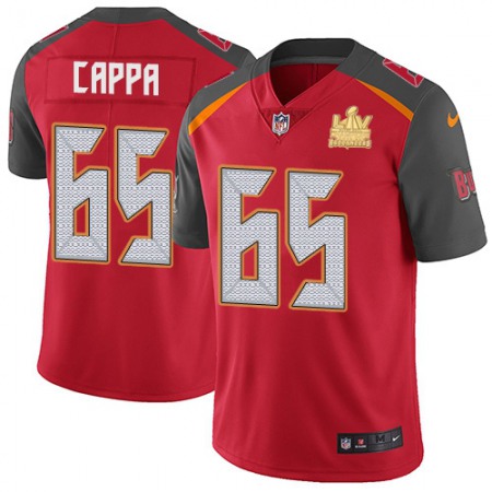 Nike Buccaneers #65 Alex Cappa Red Team Color Youth Super Bowl LV Champions Stitched NFL Vapor Untouchable Limited Jersey