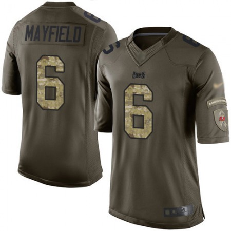 Nike Buccaneers #6 Baker Mayfield Green Youth Stitched NFL Limited 2015 Salute To Service Jersey