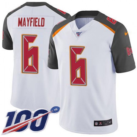 Nike Buccaneers #6 Baker Mayfield White Youth Stitched NFL 100th Season Vapor Untouchable Limited Jersey