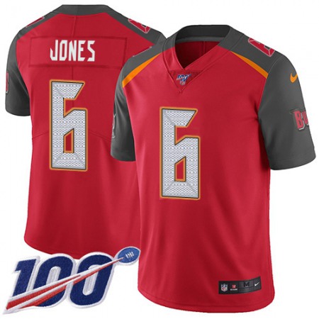 Nike Buccaneers #6 Julio Jones Red Team Color Youth Stitched NFL 100th Season Vapor Untouchable Limited Jersey