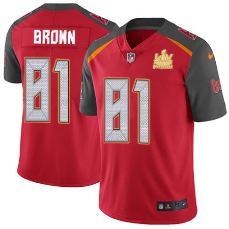 Nike Buccaneers #81 Antonio Brown Red Team Color Youth Super Bowl LV Champions Stitched NFL Vapor Untouchable Limited Jersey