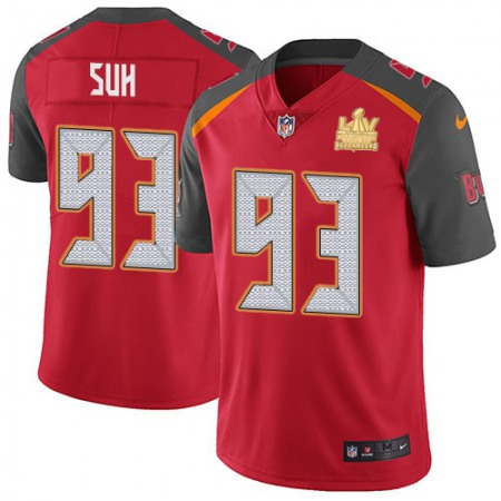 Nike Buccaneers #93 Ndamukong Suh Red Team Color Youth Super Bowl LV Champions Stitched NFL Vapor Untouchable Limited Jersey