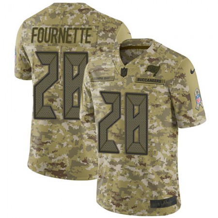 Tampa Bay Buccaneers #28 Leonard Fournette Camo Youth Stitched NFL Limited 2018 Salute To Service Jersey