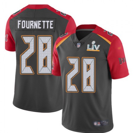 Tampa Bay Buccaneers #28 Leonard Fournette Gray Youth Super Bowl LV Bound Stitched NFL Limited Inverted Legend Jersey