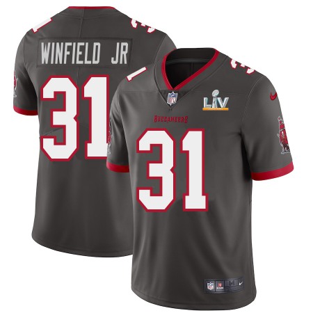 Tampa Bay Buccaneers #31 Antoine Winfield Jr. Youth Super Bowl LV Bound Nike Pewter Alternate Vapor Limited Jersey