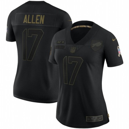 Buffalo Bills #17 Josh Allen Nike Women's 2020 Salute To Service Limited Jersey Black