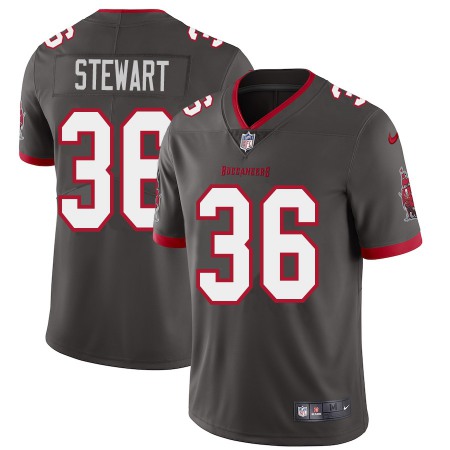 Tampa Bay Buccaneers #36 M.J. Stewart Youth Nike Pewter Alternate Vapor Limited Jersey