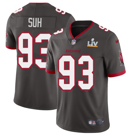 Tampa Bay Buccaneers #93 Ndamukong Suh Youth Super Bowl LV Bound Nike Pewter Alternate Vapor Limited Jersey