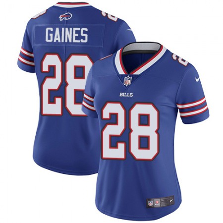 Nike Bills #28 E.J. Gaines Royal Blue Team Color Women's Stitched NFL Vapor Untouchable Limited Jersey