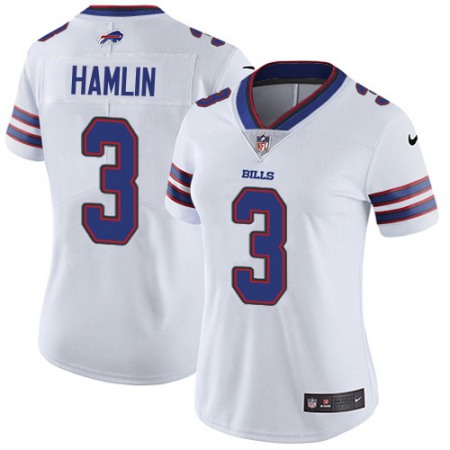Nike Bills #3 Damar Hamlin White Women's Stitched NFL Vapor Untouchable Limited Jersey