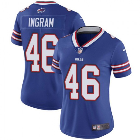 Nike Bills #46 Ja'Marcus Ingram Royal Blue Team Color Women's Stitched NFL Vapor Untouchable Limited Jersey