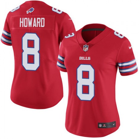 Nike Bills #8 O. J. Howard Red Women's Stitched NFL Limited Rush Jersey