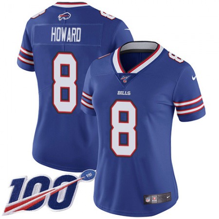 Nike Bills #8 O. J. Howard Royal Blue Team Color Women's Stitched NFL 100th Season Vapor Untouchable Limited Jersey