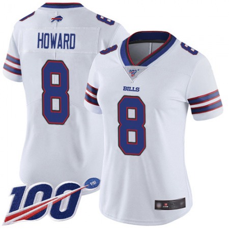 Nike Bills #8 O. J. Howard White Women's Stitched NFL 100th Season Vapor Untouchable Limited Jersey