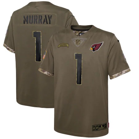 Arizona Cardinals #1 Kyler Murray Nike Youth 2022 Salute To Service Limited Jersey - Olive