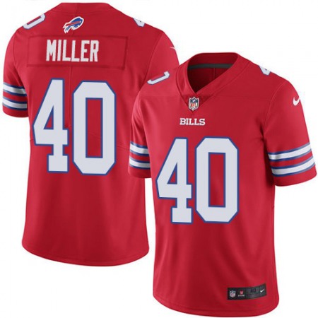 Nike Bills #40 Von Miller Red Youth Stitched NFL Elite Rush Jersey