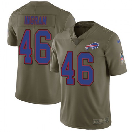 Nike Bills #46 Ja'Marcus Ingram Olive Youth Stitched NFL Limited 2017 Salute To Service Jersey