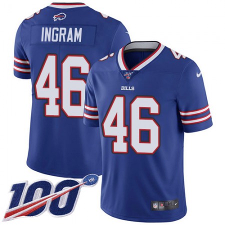 Nike Bills #46 Ja'Marcus Ingram Royal Blue Team Color Youth Stitched NFL 100th Season Vapor Limited Jersey