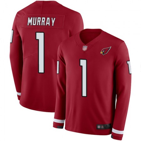 Nike Cardinals #1 Kyler Murray Red Team Color Youth Stitched NFL Limited Therma Long Sleeve Jersey
