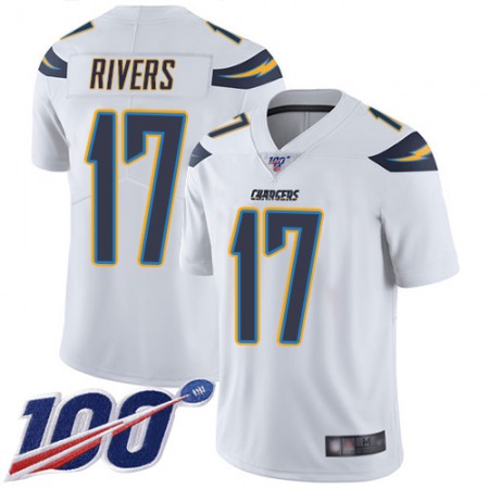 Nike Chargers #17 Philip Rivers White Youth Stitched NFL 100th Season Vapor Limited Jersey