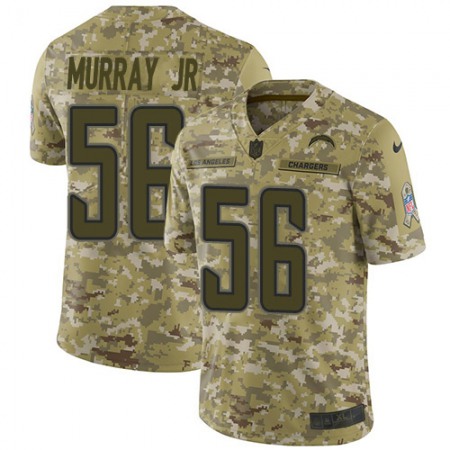 Nike Chargers #56 Kenneth Murray Jr Camo Youth Stitched NFL Limited 2018 Salute To Service Jersey