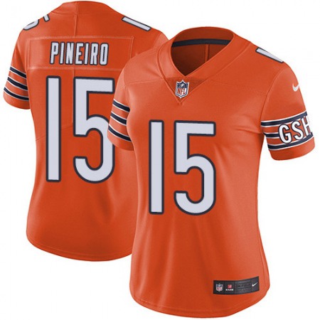 Nike Bears #15 Eddy Pineiro Orange Women's Stitched NFL Limited Rush Jersey