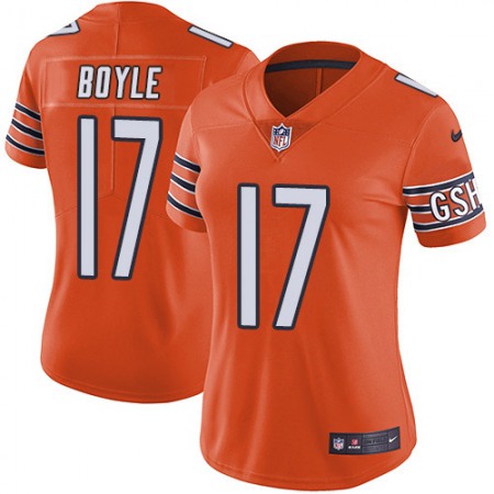 Nike Bears #17 Tim Boyle Orange Women's Stitched NFL Limited Rush Jersey