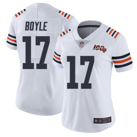 Nike Bears #17 Tim Boyle White Women's Stitched NFL 100th Season Vapor Limited Jersey