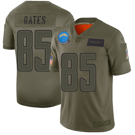 Nike Chargers #85 Antonio Gates Camo Youth Stitched NFL Limited 2019 Salute to Service Jersey