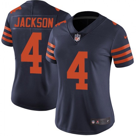 Nike Bears #4 Eddie Jackson Navy Blue Alternate Women's Stitched NFL Vapor Untouchable Limited Jersey