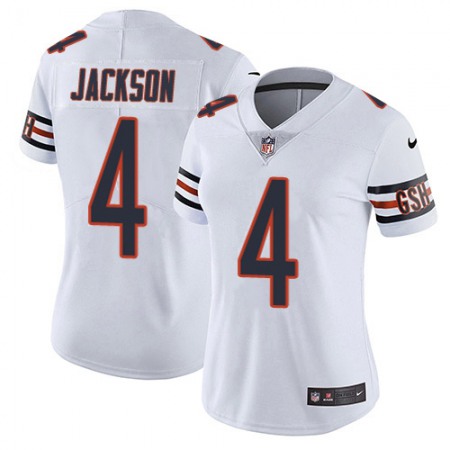 Nike Bears #4 Eddie Jackson White Women's Stitched NFL Vapor Untouchable Limited Jersey