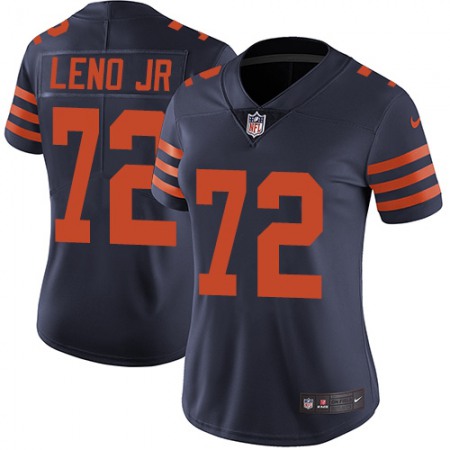 Nike Bears #72 Charles Leno Jr Navy Blue Alternate Women's Stitched NFL Vapor Untouchable Limited Jersey