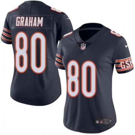 Nike Bears #80 Jimmy Graham Navy Blue Team Color Women's Stitched NFL Vapor Untouchable Limited Jersey