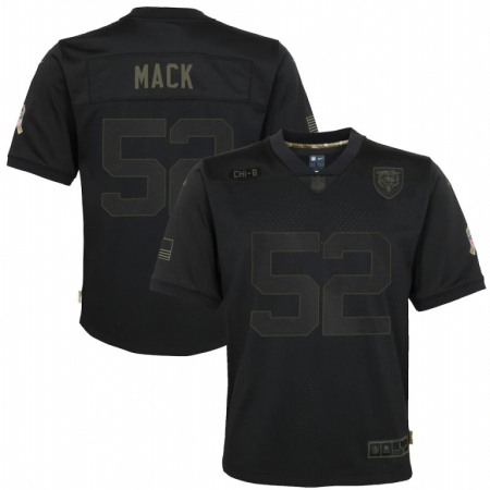 Chicago Bears #52 Khalil Mack Nike Youth 2020 Salute to Service Game Jersey Black