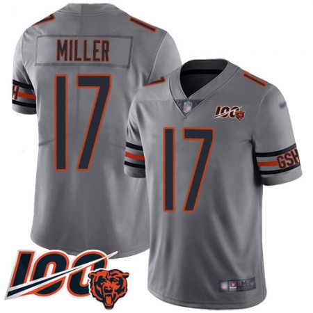 Nike Bears #17 Anthony Miller Silver Youth Stitched NFL Limited Inverted Legend 100th Season Jersey