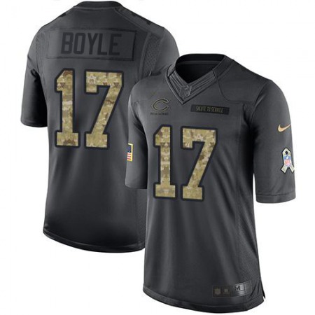 Nike Bears #17 Tim Boyle Black Youth Stitched NFL Limited 2016 Salute to Service Jersey