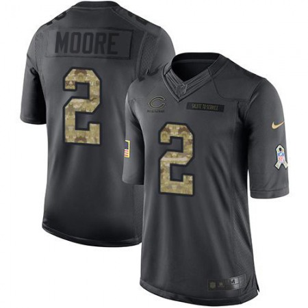 Nike Bears #2 D.J. Moore Black Youth Stitched NFL Limited 2016 Salute to Service Jersey