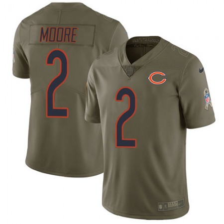 Nike Bears #2 D.J. Moore Olive Youth Stitched NFL Limited 2017 Salute To Service Jersey