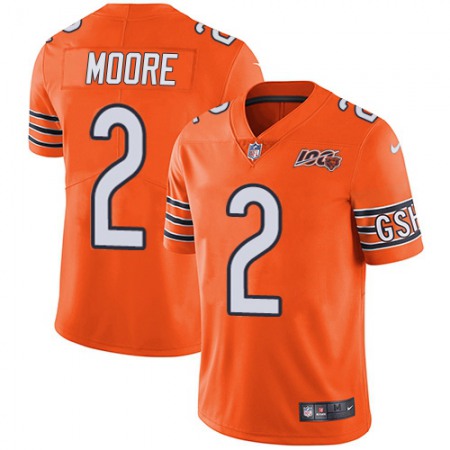 Nike Bears #2 D.J. Moore Orange Youth Stitched NFL Limited Rush 100th Season Jersey