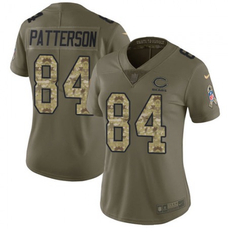 Nike Bears #84 Cordarrelle Patterson Olive/Camo Women's Stitched NFL Limited 2017 Salute To Service Jersey
