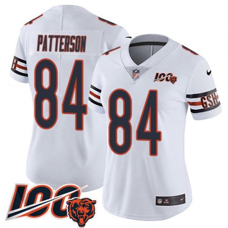 Nike Bears #84 Cordarrelle Patterson White Women's Stitched NFL 100th Season Vapor Untouchable Limited Jersey