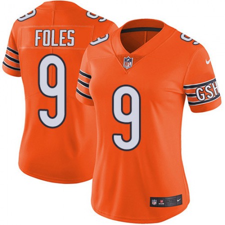 Nike Bears #9 Nick Foles Orange Women's Stitched NFL Limited Rush Jersey