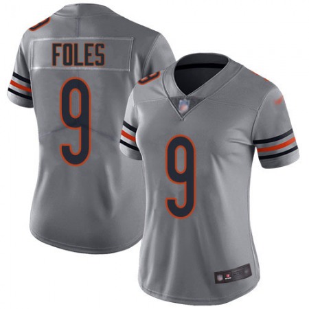 Nike Bears #9 Nick Foles Silver Women's Stitched NFL Limited Inverted Legend Jersey
