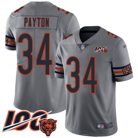 Nike Bears #34 Walter Payton Silver Youth Stitched NFL Limited Inverted Legend 100th Season Jersey