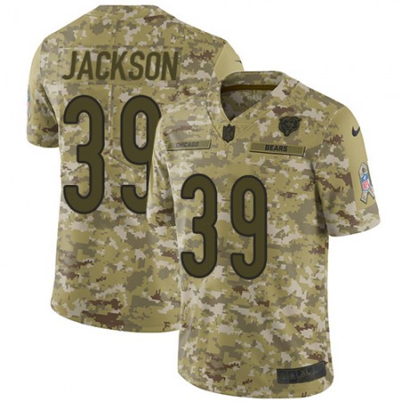 Nike Bears #39 Eddie Jackson Camo Youth Stitched NFL Limited 2018 Salute to Service Jersey