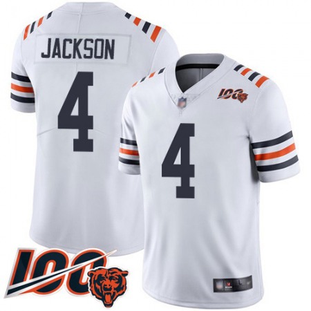 Nike Bears #4 Eddie Jackson White Youth Stitched NFL 100th Season Vapor Limited Jersey