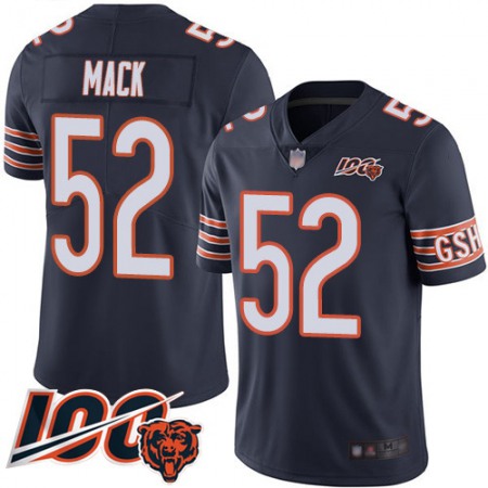 Nike Bears #52 Khalil Mack Navy Blue Team Color Youth Stitched NFL 100th Season Vapor Limited Jersey