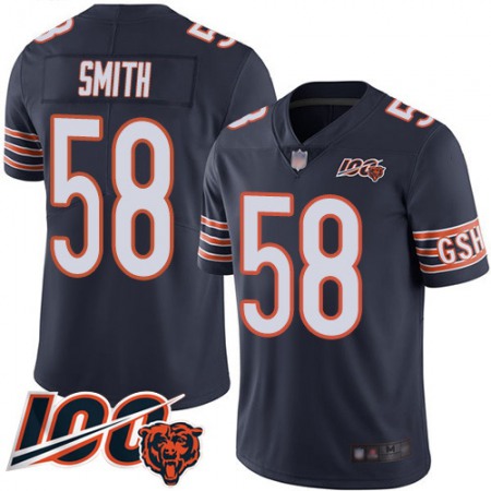 Nike Bears #58 Roquan Smith Navy Blue Team Color Youth Stitched NFL 100th Season Vapor Limited Jersey